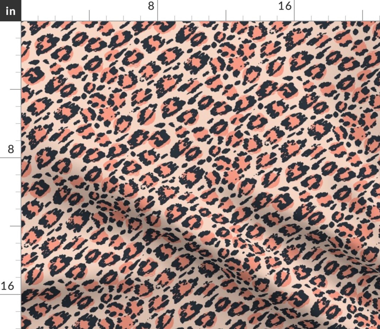 Bright Leopard Pink Black Jungle Cat Spots Boho Custom Printed Fabric by Spoonflower Various Fabrics by the Yard or Fat Quarter
